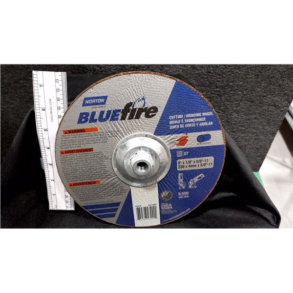 MEULES À TRONÇONNER BLUEFIRE, 9 × 1/8 PO, ALÉSAGE 5/8-11