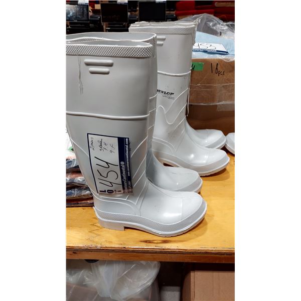 BOTTES EN CAOUTCHOUC DUNLOP À EMBOUT D'ACIER, POINTURE 7 H / 9 F