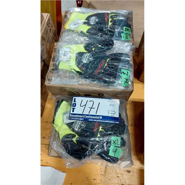 LOT DE 24 PAIRES DE GANTS, TAILLES ASSORTIES - VOIR PHOTO