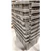 Image 2 : LOT DE 10 BOÎTES EN PLASTIQUE EMPILABLES, 17 X 27 PO