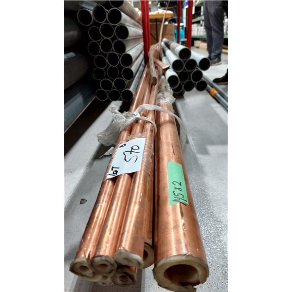 LOT DE 8 TUYAUX EN LAITON ASSORTIS