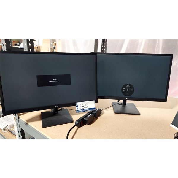 ÉCRANS D’ORDINATEUR LG 27 PO, DONT UN AVEC UNE PETITE ÉGRATIGNURE