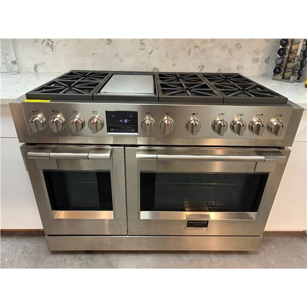 New Fulgor Milano 48" Dual Fuel Range, 7.1 cu. ft. Capacity - RV $15,500 - Model F6PDF486GS1 - new d
