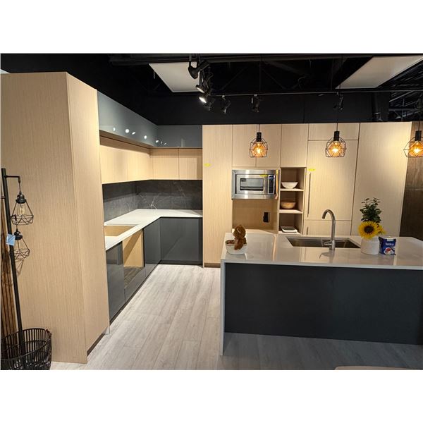Stone countertop and Cabinet Set (bidder responsible for disassembly & removal) (contents not includ