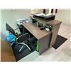 Image 2 : Small reception desk with office chair and black filing cabinet
