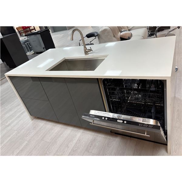 Stone countertop and Cabinet Set with Breda LUDWT30150 dishwasher and Kraus Stainless Steel Sink & F