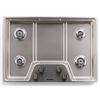 Image 2 : BNIB - Blomberg 30" Gas Cooktop with 4 Sealed Burners, Stainless Steel, RV: $1,599 - Model CTG30400S