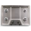 Image 2 : BNIB - Blomberg 30" Gas Cooktop with 4 Sealed Burners, Stainless Steel, RV: $1,599 - Model CTG30400S