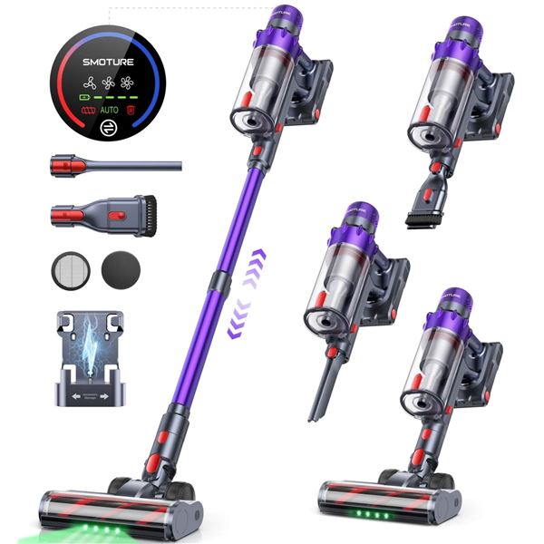 (Lillooet) - Smoture Cordless Stick Vacuum Cleaner VAC02 - Open Box Return (Tested)