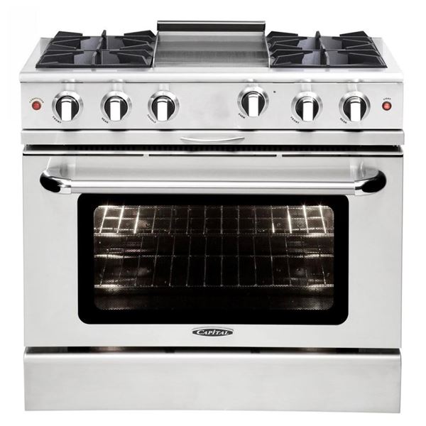 BNIB Capital Range - MCOR364GN - 36" Free-Standing Range, 6 Sealed Burners - Retail Price: $12,449.0