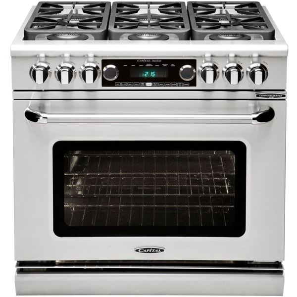 New Capital 36" Dual Fuel Range w/ Griddle, Built-In Rotisserie, Self Clean MSRP $14,169 Model CSB36