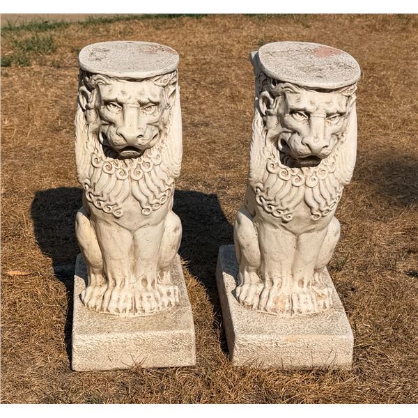 WINGED LION (OR GRIFFIN) ARCHITECTURAL PEDESTAL STANDS/TABLE BASES