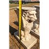 Image 7 : WINGED LION (OR GRIFFIN) ARCHITECTURAL PEDESTAL STANDS/TABLE BASES
