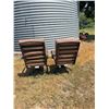 Image 12 : OUTDOOR PATIO HIGH-BACK SWIVEL ROCKER CHAIRS, PAIR