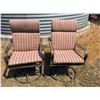 Image 2 : OUTDOOR PATIO HIGH-BACK SWIVEL ROCKER CHAIRS, PAIR