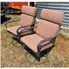 Image 4 : OUTDOOR PATIO HIGH-BACK SWIVEL ROCKER CHAIRS, PAIR
