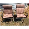 Image 6 : OUTDOOR PATIO HIGH-BACK SWIVEL ROCKER CHAIRS, PAIR