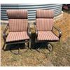 Image 7 : OUTDOOR PATIO HIGH-BACK SWIVEL ROCKER CHAIRS, PAIR