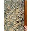 Image 11 : LARGE ANTIQUE, DISTRESSED EMBOSSED METAL CEILING TILE - CUSTOM FRAMED