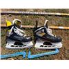 Image 4 : BAUER TUUK HOCKEY SKATES - SIZE BOYS 7D; AND HOCKEY STICKS
