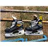 Image 5 : BAUER TUUK HOCKEY SKATES - SIZE BOYS 7D; AND HOCKEY STICKS