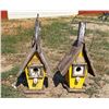 Image 1 : HANDCRAFTED RUSTIC YELLOW WOODEN BIRDHOUSES, PAIR