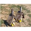 Image 2 : HANDCRAFTED RUSTIC YELLOW WOODEN BIRDHOUSES, PAIR