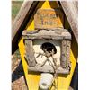 Image 6 : HANDCRAFTED RUSTIC YELLOW WOODEN BIRDHOUSES, PAIR
