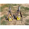 Image 7 : HANDCRAFTED RUSTIC YELLOW WOODEN BIRDHOUSES, PAIR