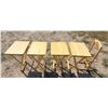 Image 1 : SOLID WOOD FOLDING TV TRAY TABLE SET WITH A STORAGE STAND