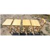 Image 4 : SOLID WOOD FOLDING TV TRAY TABLE SET WITH A STORAGE STAND
