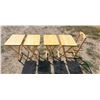 Image 5 : SOLID WOOD FOLDING TV TRAY TABLE SET WITH A STORAGE STAND