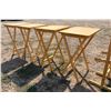 Image 9 : SOLID WOOD FOLDING TV TRAY TABLE SET WITH A STORAGE STAND