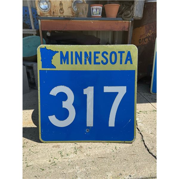 MINNESOTA HIGHWAY RETIRED SIGN FOR STATE HIGHWAY 317