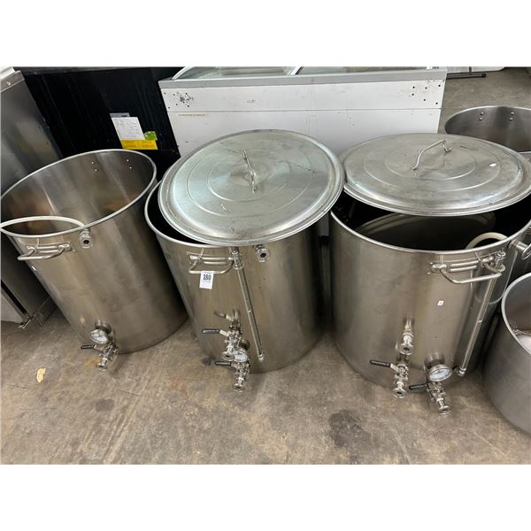 Large SS  Brewing Lidded Stock Pots *Includes Controller* - 3