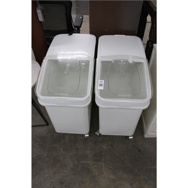 Bakermark Rolling Ingredient Bins - Pair