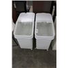 Image 1 : Bakermark Rolling Ingredient Bins - Pair
