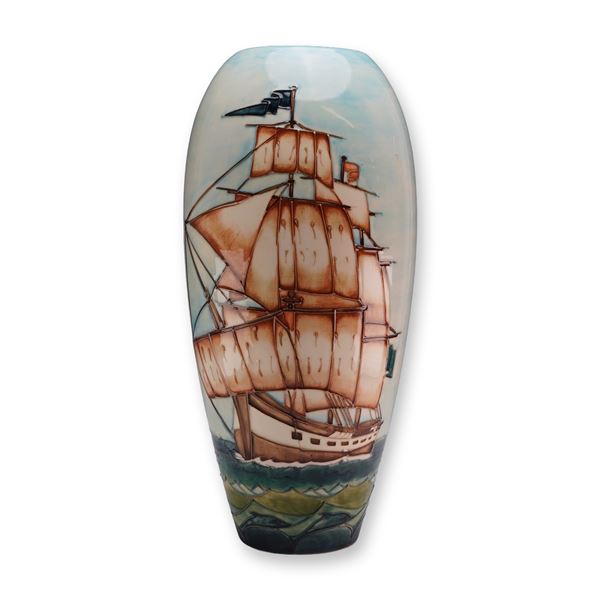 Moorcroft Pottery by Sally Tuffin Limited Edition Vase, H.M.S. Sirius