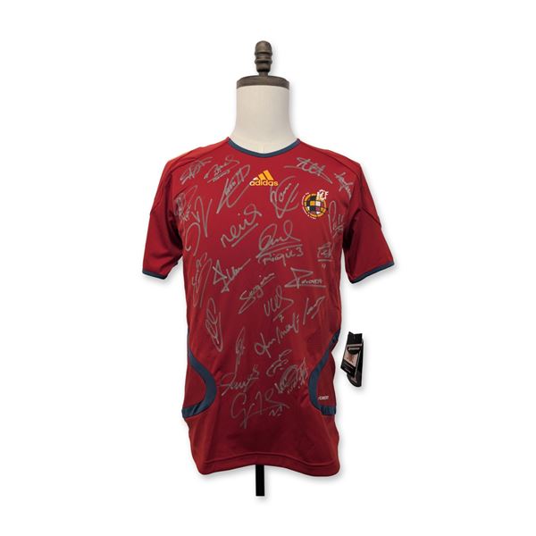 Signed 2010 Spain World Cup Adidas Soccer Jersey