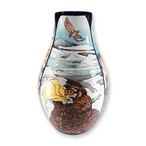 Moorcroft Pottery by Paul Hilditch Vase, On Eagles Wings