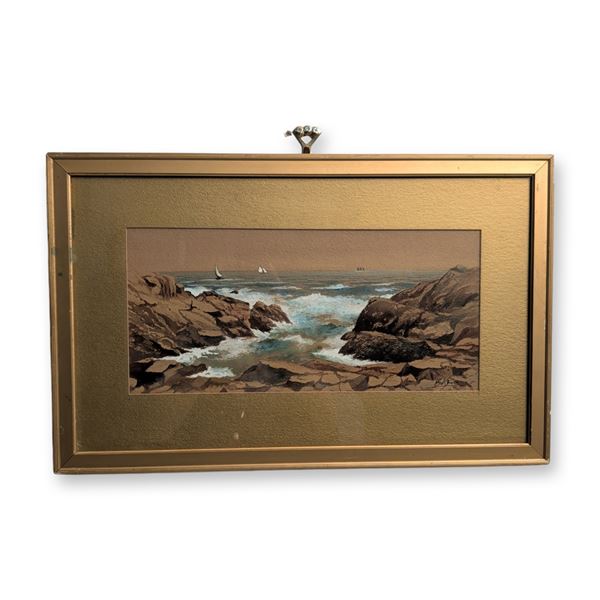 George Phipps (American, 1838-1925), 'Massachusetts Coastal Scene' (Signed)