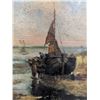 Image 2 : T. McLeod Coastal Scene with Sailing Vessel Oil on Board