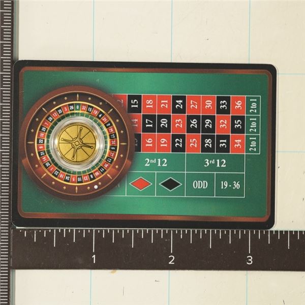 .999 FINE GOLD "ROULETTE" ROUND MOUNTED IN A HARD