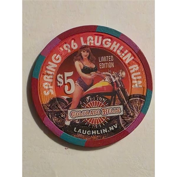 COLORADO BELLE SPRING '96 $5 LIMITED EDITION CHIP