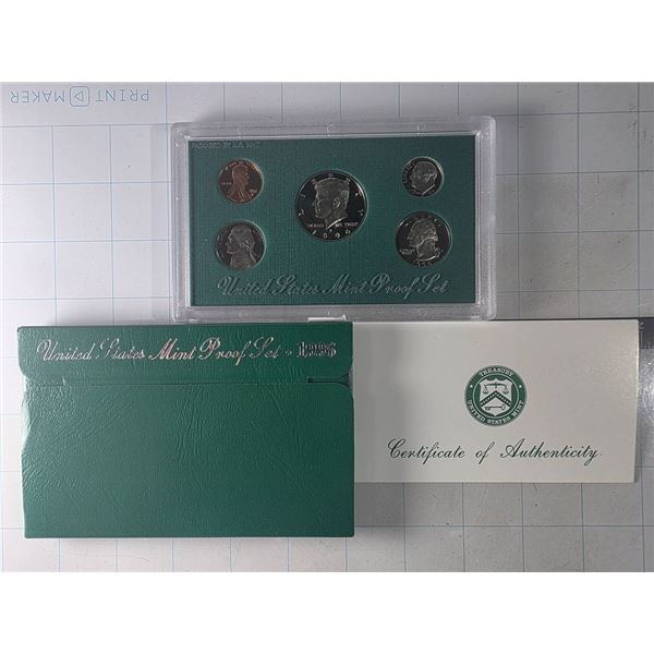 1996 UNITED STATES MINT PROOF SET WITH COA