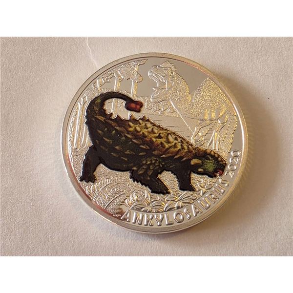 2020 ANKYLOSAURUS COLORIZED PROOF ROUND