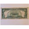 Image 2 : 1934-A FIVE DOLLAR SILVER CERTIFICATE NOTE