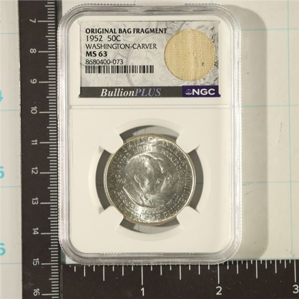 BULLION PLUS 1952 WASHINGTON CARVER HALF NGC