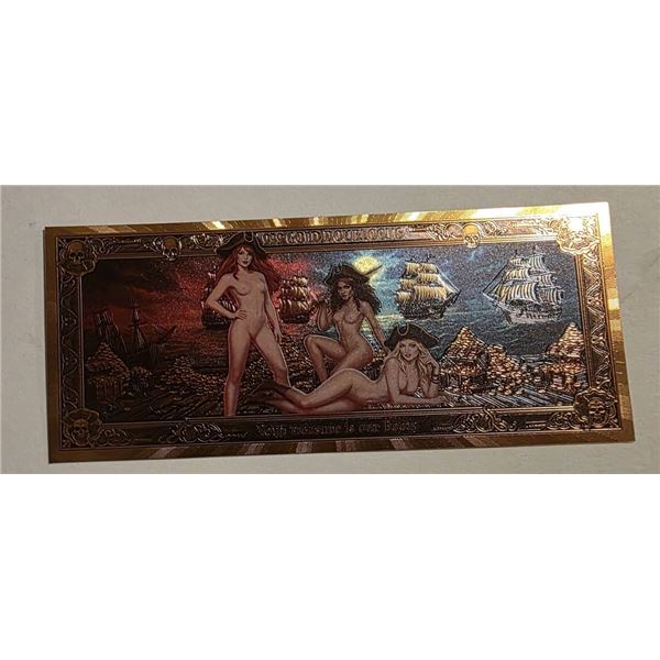 GOLD FOIL WOMEN PIRATE ADULT THEMED CRISP UNC