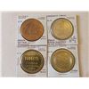 Image 1 : 4-$1 METAL CASINO GAMING TOKENS